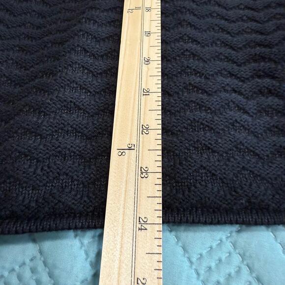 Chico's Womens Cardigan Sweater Size 3 XL 16 Black Leopard Ruffle Lace Trim Work - Picture 10 of 10